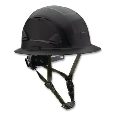 Honeywell Fibre-Metal CSH13011 Climbing Style Full Brim Safety Helmet Type II, Class C, Ratchet Suspension, Vented