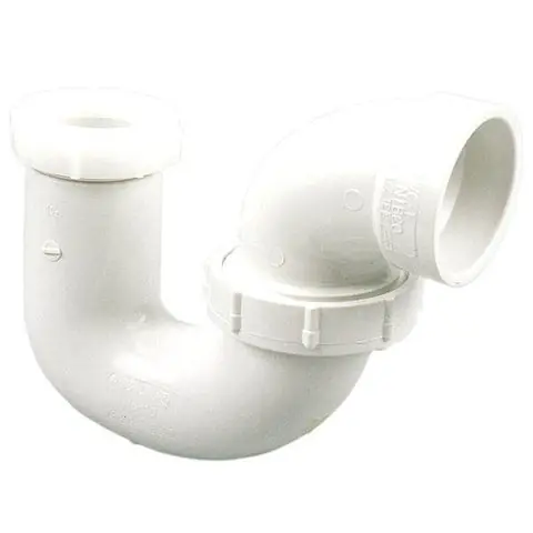 Nibco K600500 4892 - P-Trap with Union Joint Hub x SJ - PVC DWV (1 1/2 x 1 1/4)