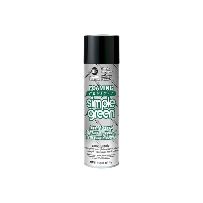 Simple Green 0610001219010 Foaming Crystal Industrial Cleaner and Degreaser 20 oz Aerosol 12 Cans/Case
