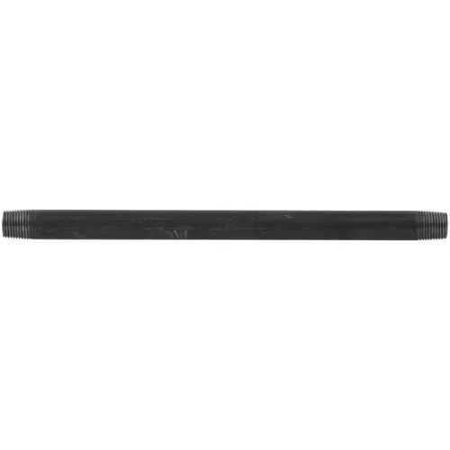 Everflow NPBL1860 1/8 inches x 6 inches Black Steel Nipple