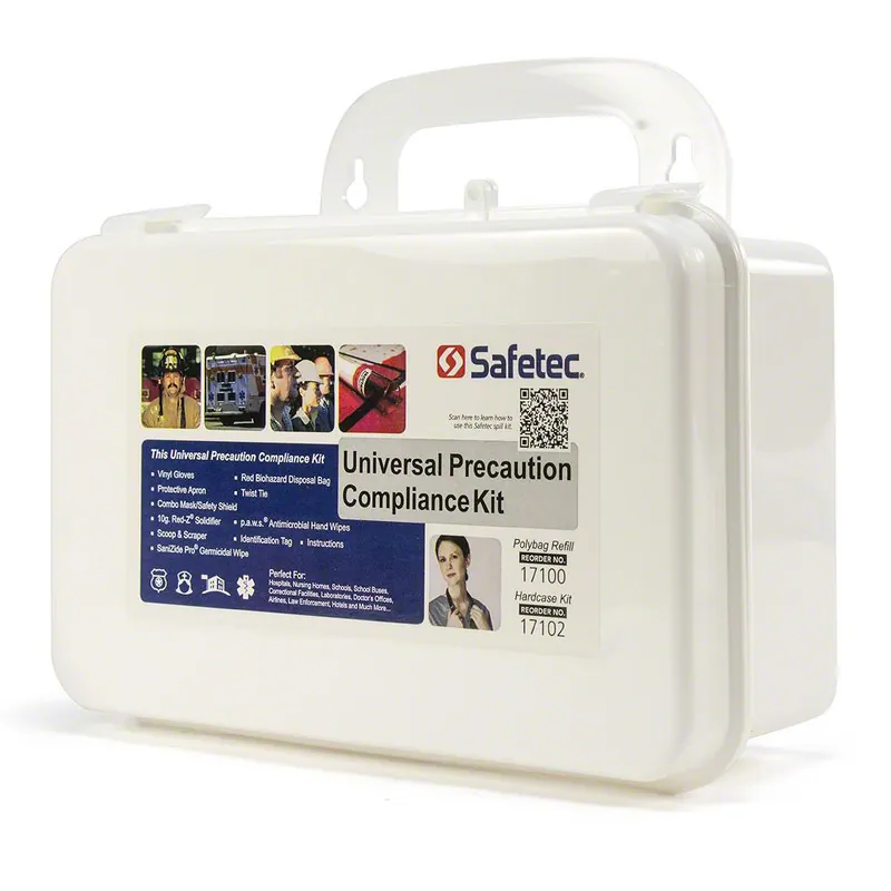 Safetec SS17102 Universal Precautions Compliance Kit in Plastic Case 10 Pieces
