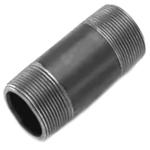 Everflow NPBL1830 1/8 inches x 3 inches Black Steel Nipple