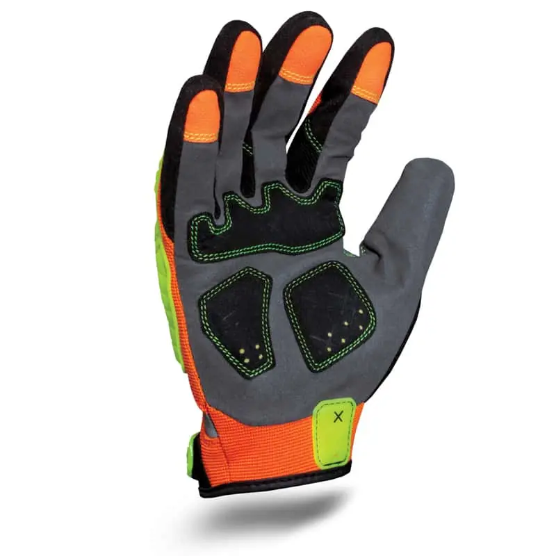 Ironclad EXO2-HZI-04-L EXO Hi-Vis Impact Gloves, 1 Pair, L