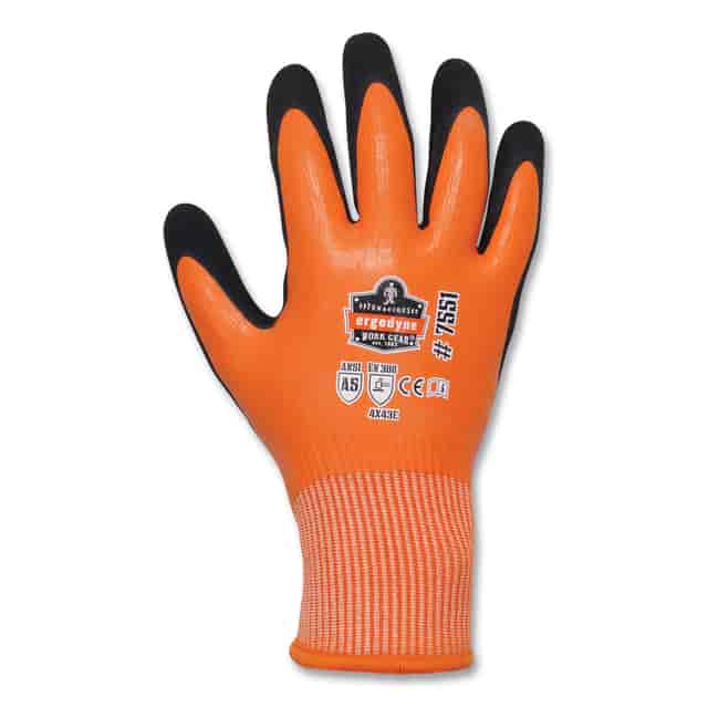 Ergodyne 17996 Proflex 7551 Coated Waterproof Winter Work Gloves, 2XL, A5, Case