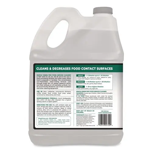 Simple Green 0610100401128 Pro Food Service Cleaner, 1 gal, Jug