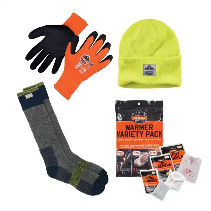 Ergodyne 16983 N-Ferno 6981 Winter Warming Kit, Size Medium Gloves