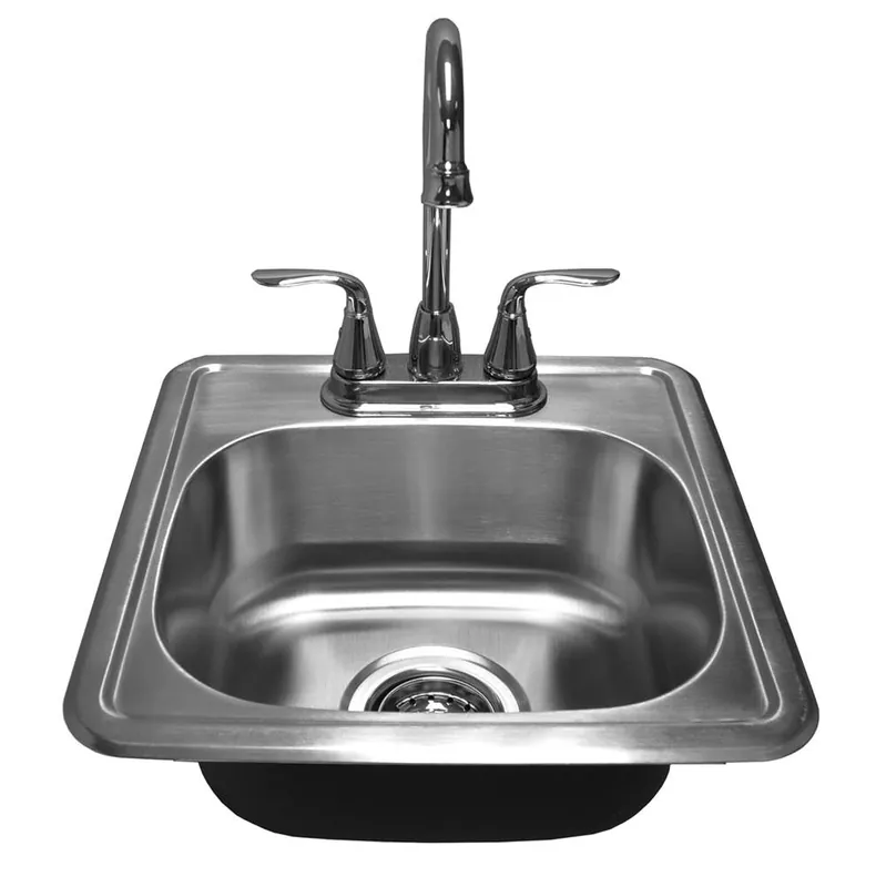 Compass Manufacturing 712-6263 Grab-N-Go 15 inches x 15 inches x 6 inches Stainless Steel Sink Kit