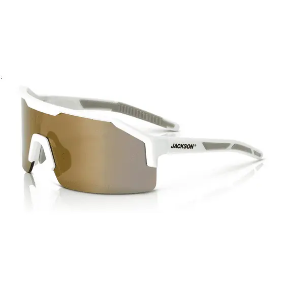 Jackson Safety 60010 Maxview+ Safety Glasses Gold Mirror Polycarbonate Hard Coated Anti-Scratch White Half
