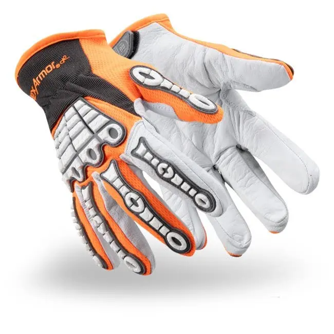Hexarmor 4073-M (8) Chrome SLT Goatskin Leather and TPR Cut Resistant Gloves Medium