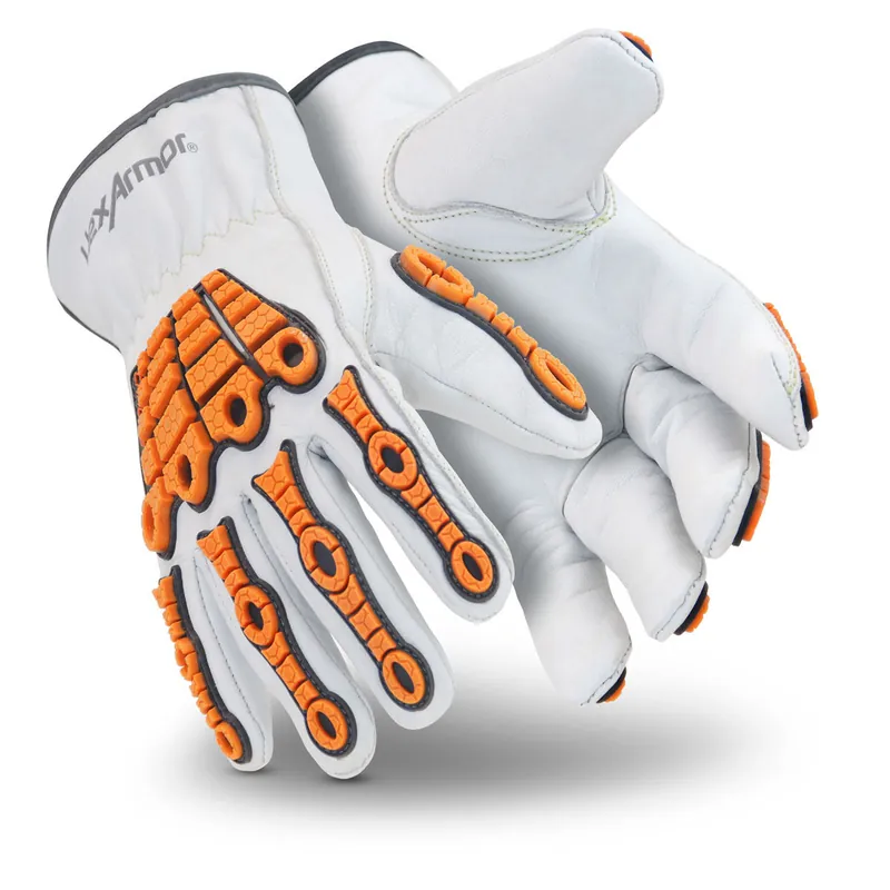 Hexarmor 4060-M (8) Chrome SLT Goatskin Leather And TPR Cut Resistant Gloves - Medium