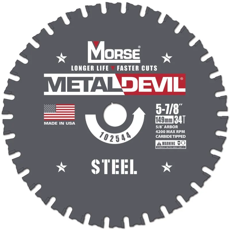 Mk Morse 102544 Metal Devil Steel 5-7/8 inches 34 Teeth Circular Saw Blades