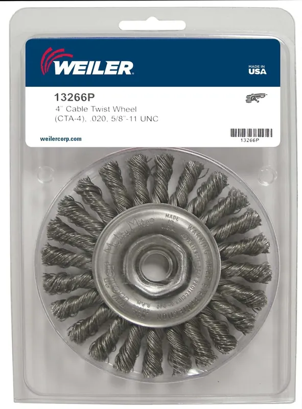 Weiler 13266P Wheel Brush 4 in 1/4 in