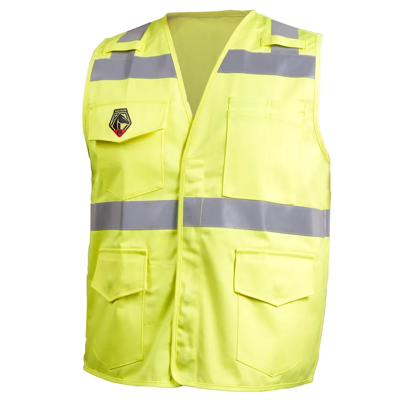 Black Stallion VF1110-HY-2X Hi-Vis Class 2 FR Cotton Vest 2X-Large
