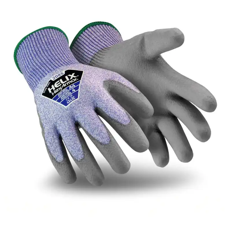 Hexarmor 2085-XL (10) Helix X-Large High Performance Polyethylene Blend And Polyurethane Cut Resistant Gloves With Polyurethane Coated Palm And Fingertips