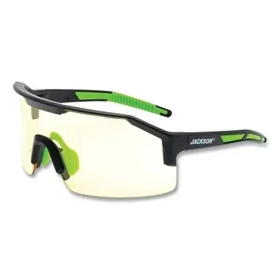 Jackson Safety 60002 Maxview+ Safety Glasses Black Frame Amber Anti-Fog Lens