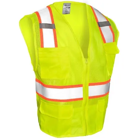 Kishigo 1195-M M Lime Class 2 All Mesh Contrast Vest