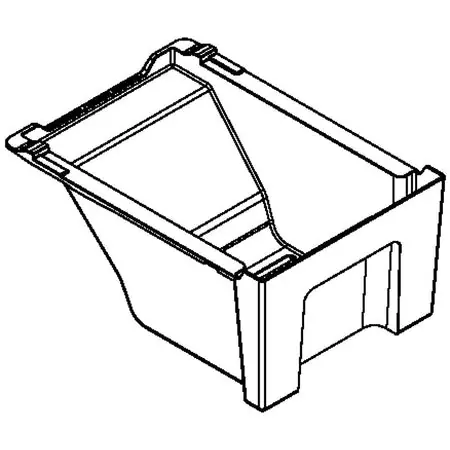 Whirlpool W10654387 recycled refrigerator lower crisper drawer