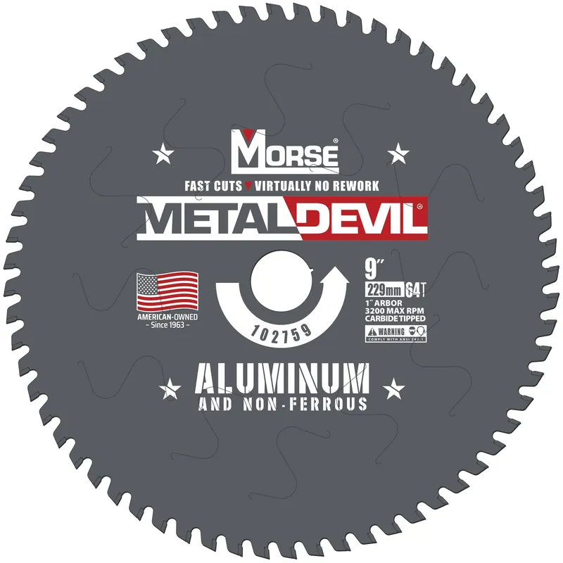 Mk Morse 102773 Metal Devil Aluminum 10 inches 72 Teeth Circular Saw Blade