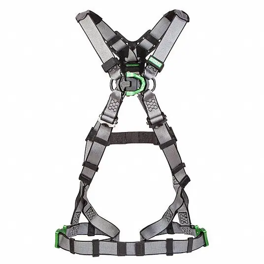 Msa Saftey 10195098 Full Body Harness: Climbing, Vest Harness, Quick-Connect / Tongue, Mating, XL, No Padding