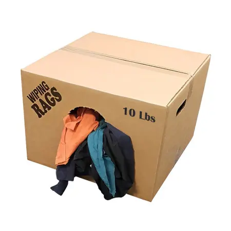 Spilfyter WR6010C-10CBX Reclaimed Wiping Product Mixed 10 Lb Compressed Box T-Shirt