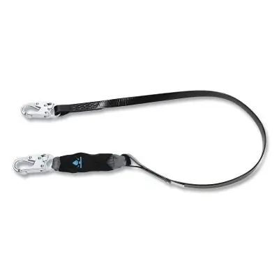 Msa Saftey 10206833 V-Series Anti-Corrosion Safety Lanyard, Web, 6 ft, Small/Large Steel Snaphooks, Single, 310 lb