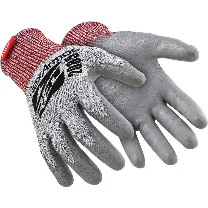 Hexarmor 2085-L (9) Helix 13 Gauge Polyurethane And High Performance Polyethylene Blend Cut Resistant Gloves With Polyurethane Coated Palm And Fingertips