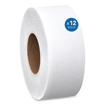 Scott 7805-02 High-Capacity Jumbo Roll Toilet Paper 1000 ft L, 3.55 in W, 12 Rolls