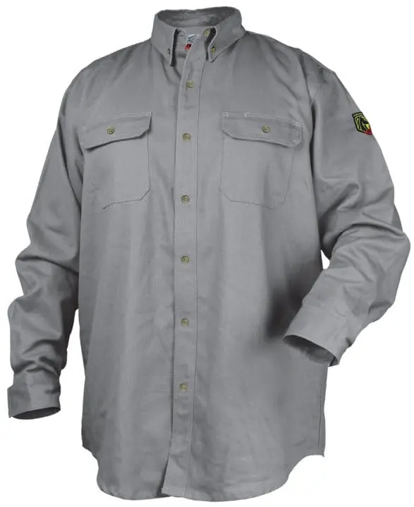 Black Stallion WF2110-GY-XL Gray AR/FR Cotton Work Shirt