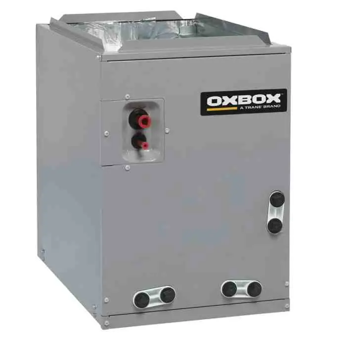 Oxbox J5GXCB004AC6HU Cased Evaporator Coil 1.5 to 3.0 Ton Upflow Downflow R-454B Residential Cooling