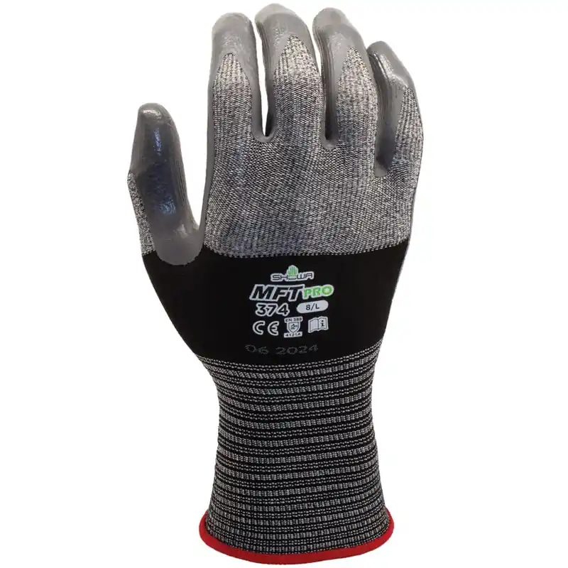 Showa 374XXL-10 MFT PRO 374 Nitrile Palm Coated General Purpose Safety Glove (12 Pairs)