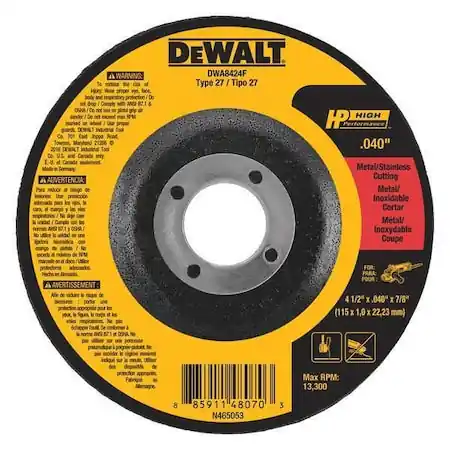 Dewalt DWA8424F Cut Off Wheel 4-1/2 in