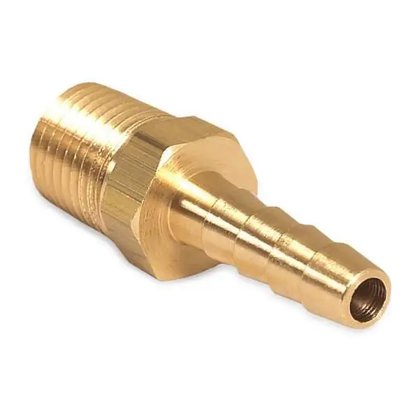 Mi-T-M 23-0051 Hose Barb, 1/4MP x 1/4 Std Brass