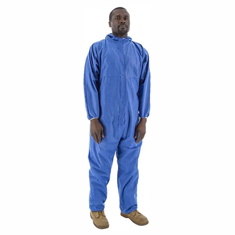 Majestic 74-202F/L FR SMS Anti-Static Coverall with Hood, Wrist & Ankle, Size Large