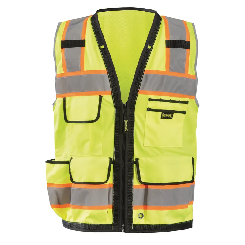 Occunomix LUX-HDS2T-YL Hi-Viz Yellow Polyester Vest Large