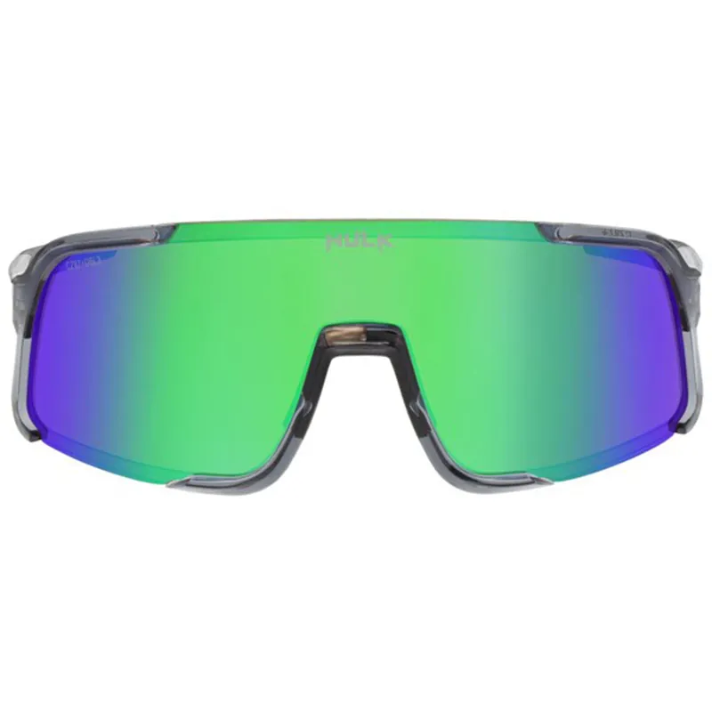 Mcr Safety HK42BGZDC Hulk HK4 Crystal Gray, Green Mirror Lens Polarized Safety Glasses