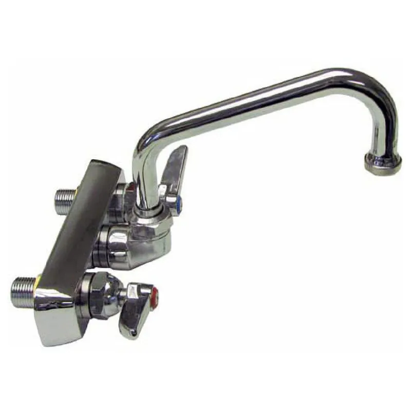 T&S Brass B-1115-M Workboard Faucet, Wall Mount, 4 inches Centers, 6 inches Swing Nozzle, Lever Handles REPLACEMENT 51-1008, 51-1009