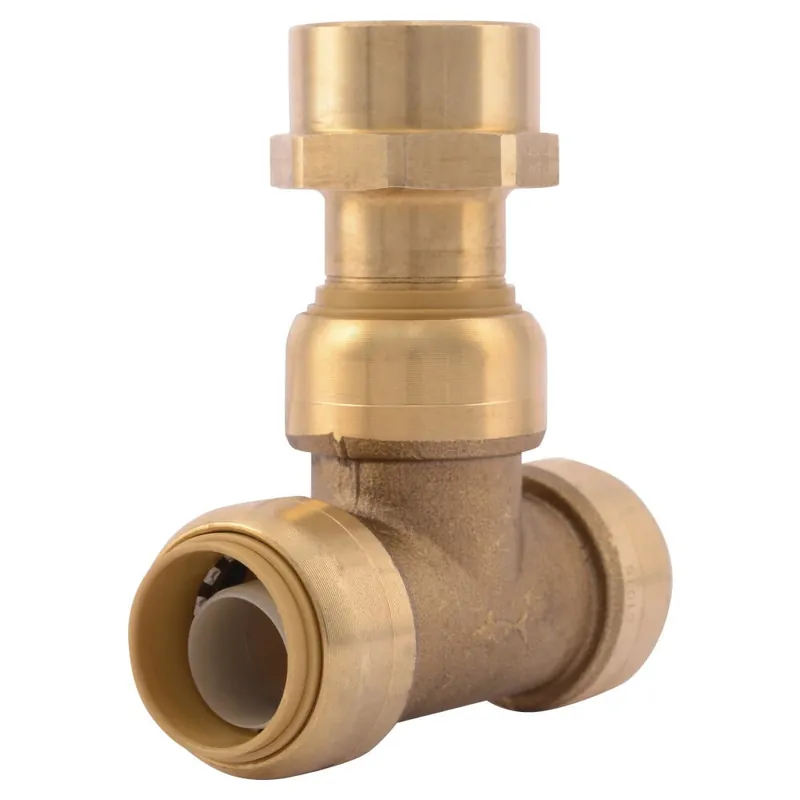 Reliance Worldwide Corporation U462LF Sharkbite Tee 3/4 inches x 3/4 inches x 3/4 inches Push x Push x FPT Lead Free