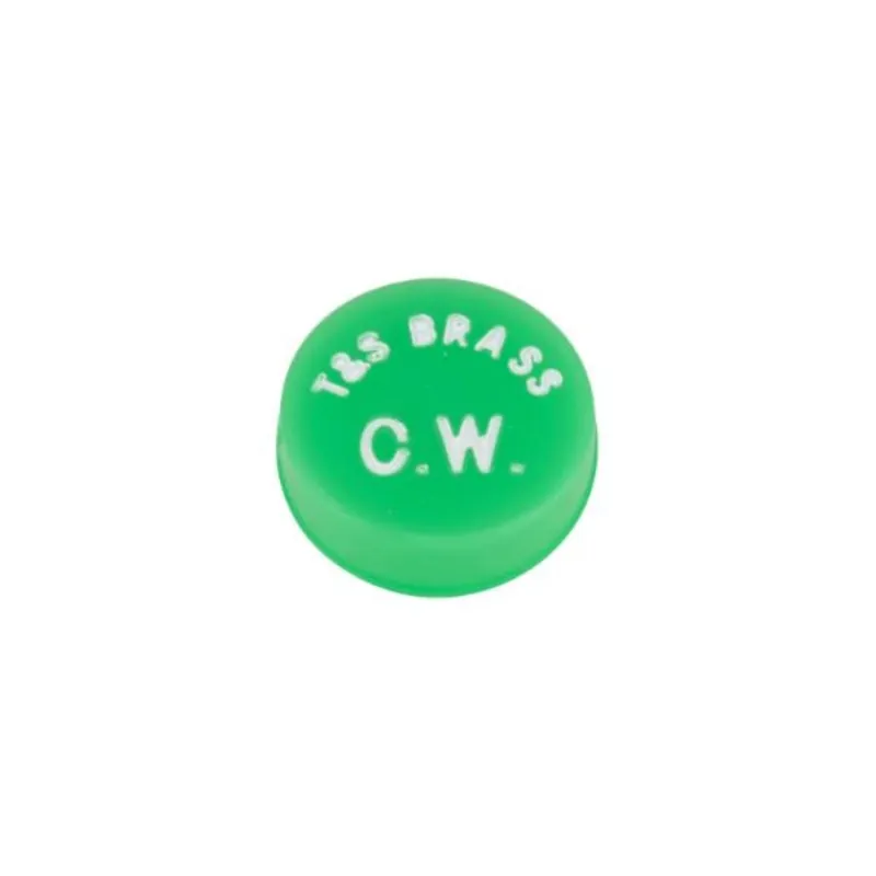 T&S Brass 001191-45 Snap-In Index Button, Green (Cold Water)