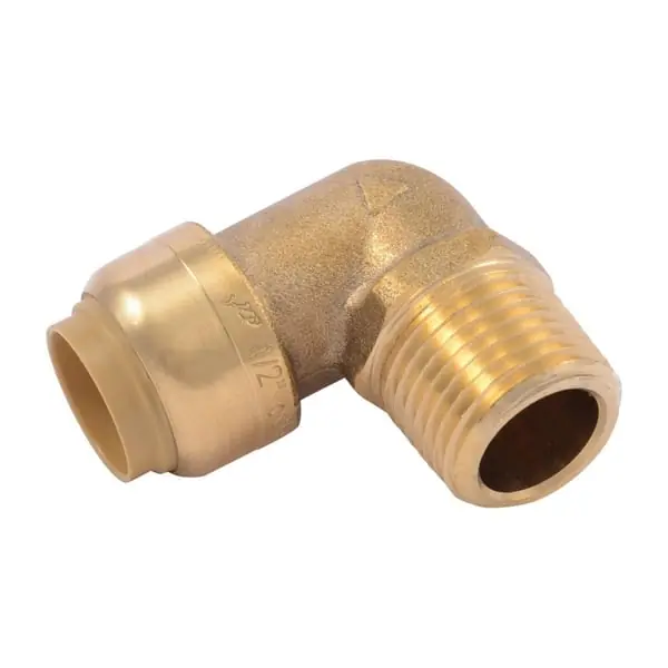 Reliance Worldwide Corporation U280LF SharkBite 1/2 Inch 90 Degree Male Adapter Elbow, Pack of 6