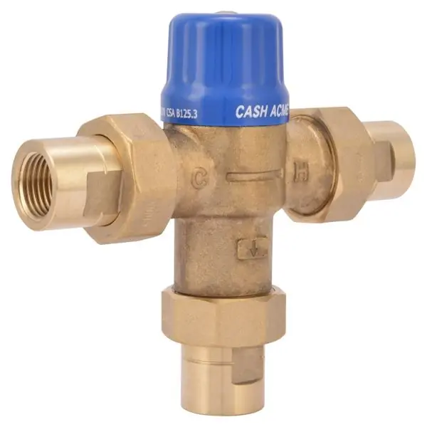 Reliance Worldwide Corporation 24510 HG110-D Thermostatic Mixing Valve 1/2 inches With Threaded FNPT Connections and Integral Checks