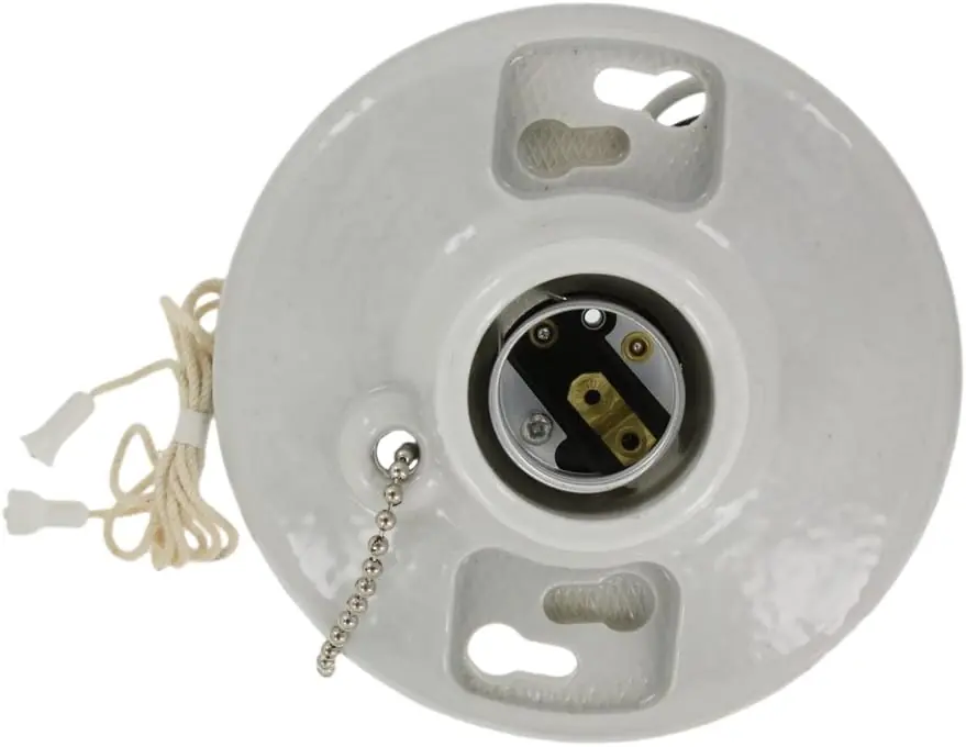 Leviton 29816-C2 Wh Porc Lamph Pc 6In Leads 660W250V