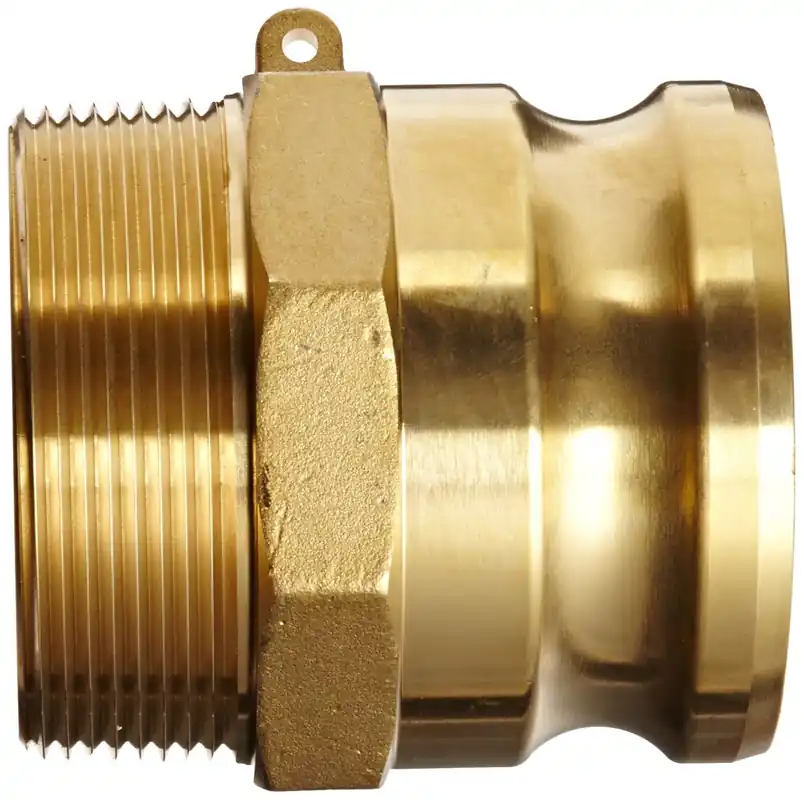 Dixon Valve & Coupling G300-F-BR Global Type F Cam and Groove Hose Fitting 3 inches Plug x 3 inches NPT Male