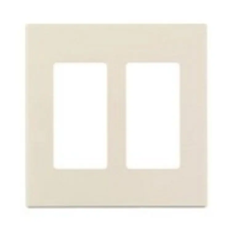 Leviton 80309-ST Decora Plus Screwless Standard Size Wall Plate 2 Gangs