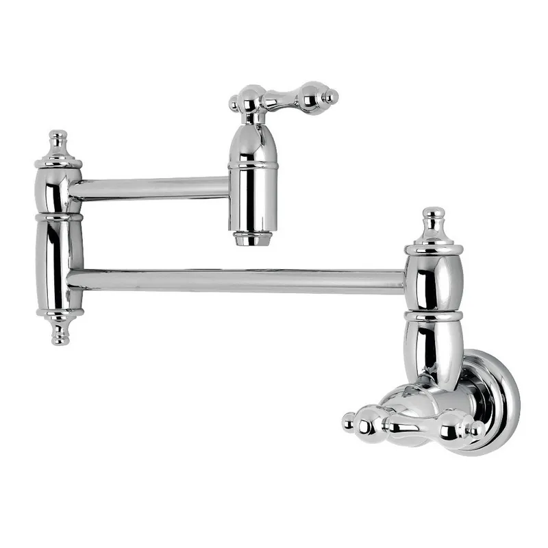 Kingston Brass KS3101AL Heirloom Restoration Two-Handle 1-Hole Wall Mount Pot Filler Faucet