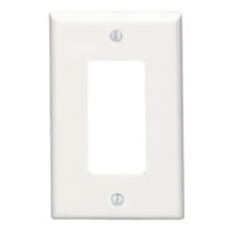 Leviton 80601-W 1-Gang Decora/GFCI Device Wallplate, Midway Size, Thermoset, Device Mount