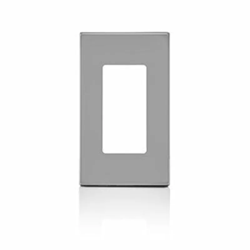 Leviton 80301-SGY 1-Gang Decora Plus Screwless Wall Plate Polycarbonate