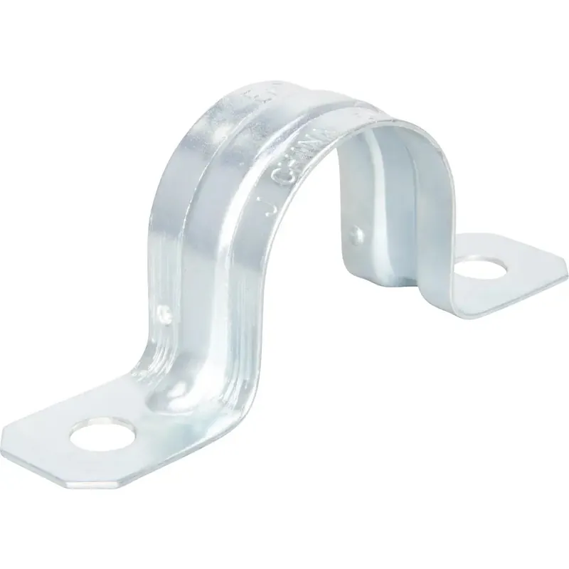 Topaz 524 1-1/4 inches EMT Strap, Snap-On Type, Two Hole, Steel