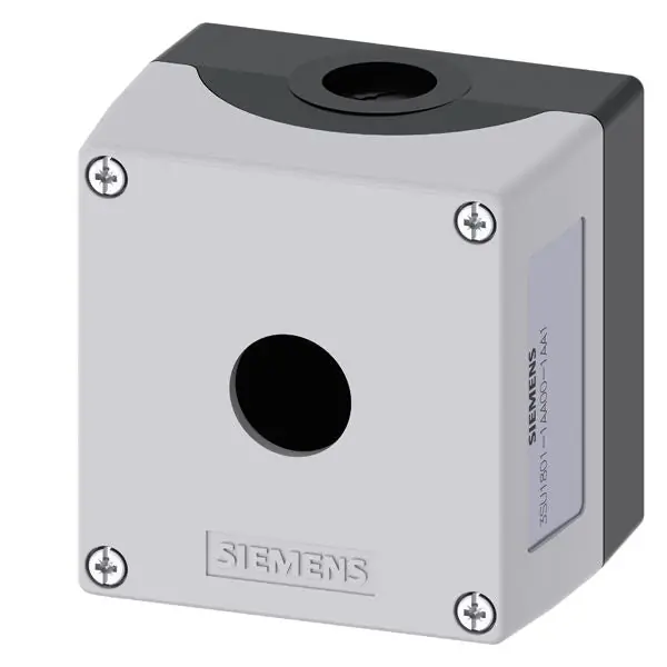 Siemens 3SU18011AA001AA1 Pushbutton Enclosure 1 Hole