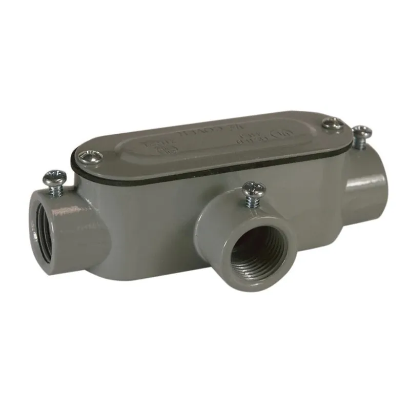 Topaz T2SSCG 3/4 inches Conduit Bodies EMT & Rigid T with Cover & Gasket