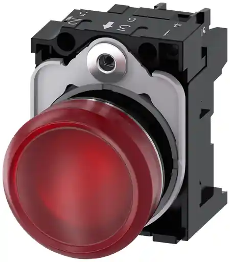 Siemens 3SU11526AA201AA0 Indicator Light 24V AC/DC